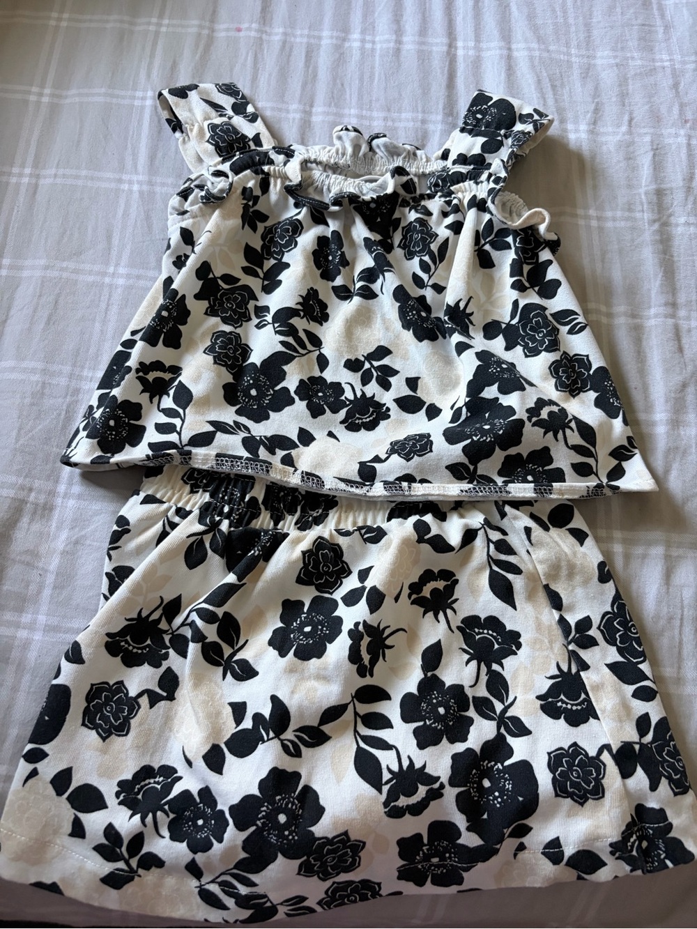 Sincerly Jules Black & White Floral Two-Piece Dress Set